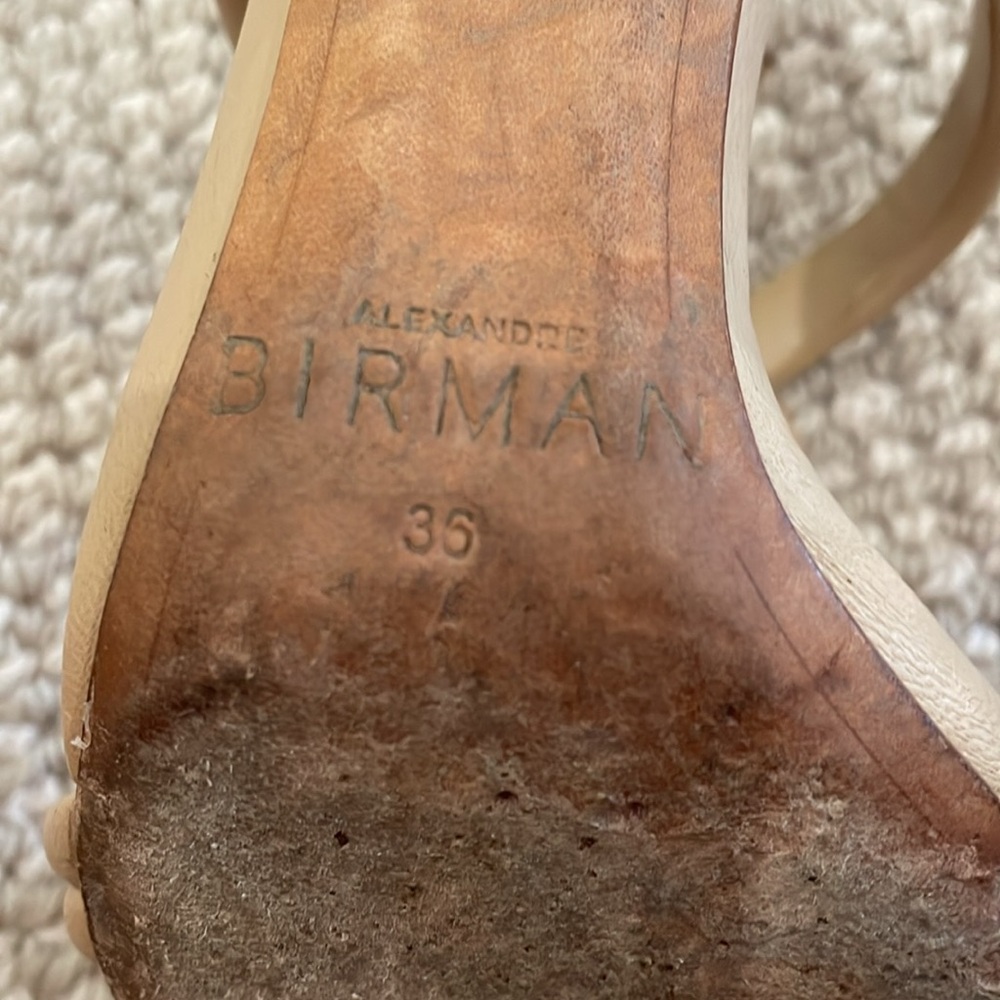 Alexandre Birman Vicky 90mm Leather Knot Slide Sandals size 36 or 6 tan. - Picture 8 of 8